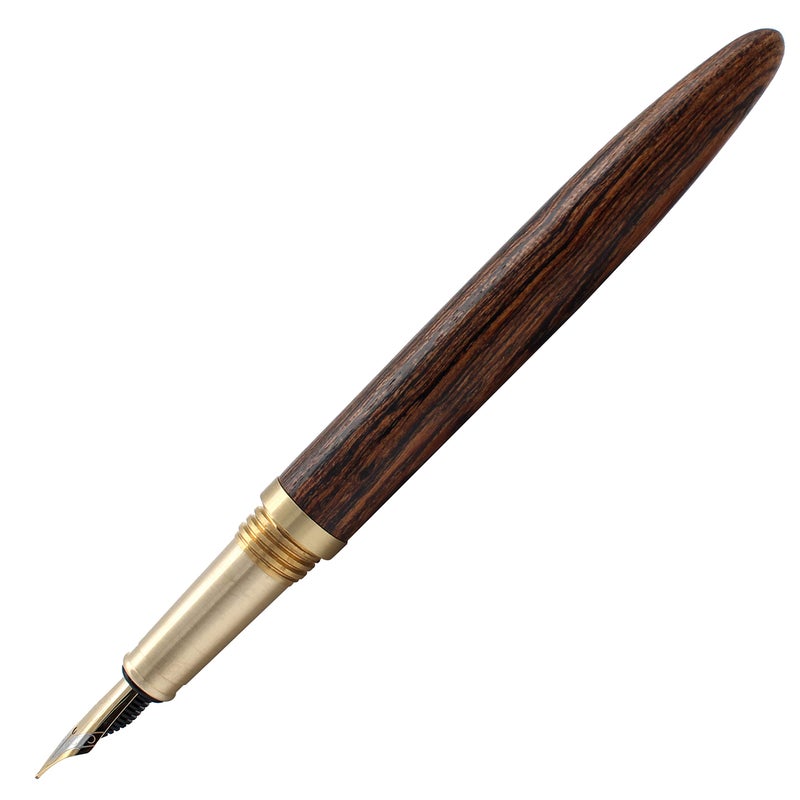 Gullor Handcrafted Rosewood Fountain Pen, Smooth and Easy Writing for Signature, Medium Nib, Brown Wood - Image 3
